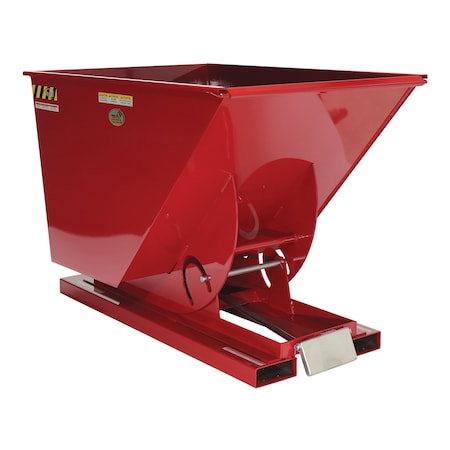 Vestil Light Duty Self-Dumping Hopper 1 Cubic Yard 2000 lb Red D-100-LD-SR